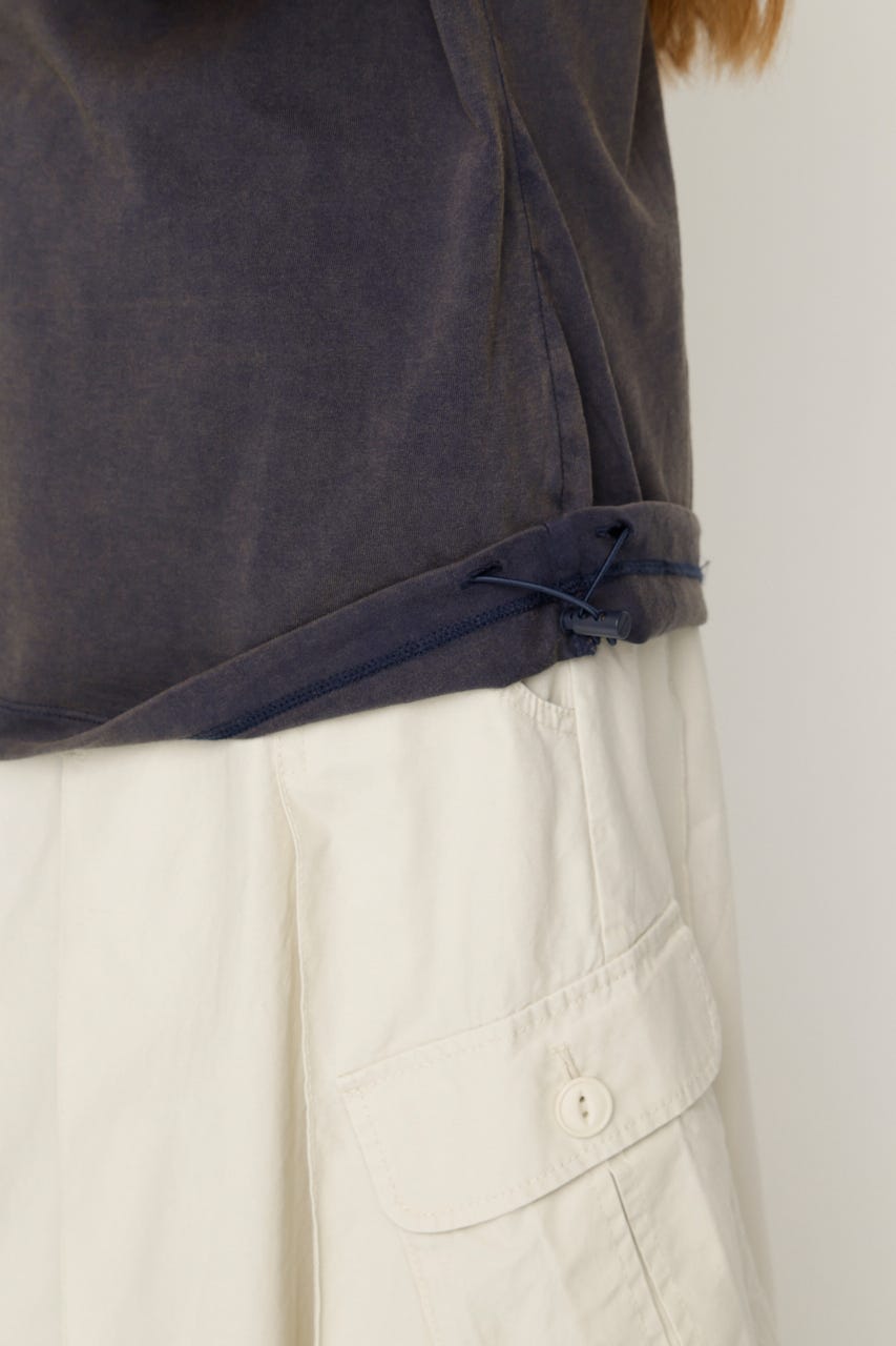 ONE SHOULDER LOGO トップス NVY FREE