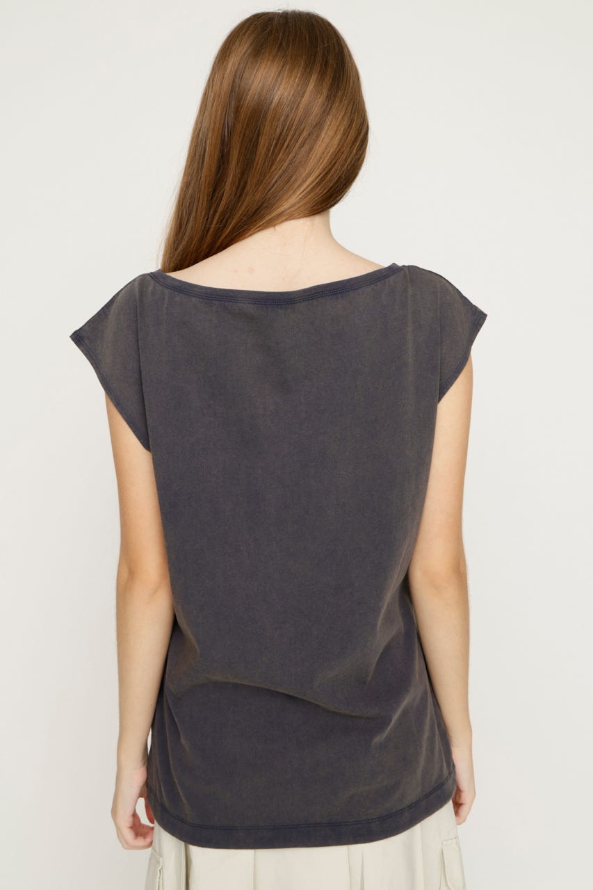 ONE SHOULDER LOGO トップス NVY FREE
