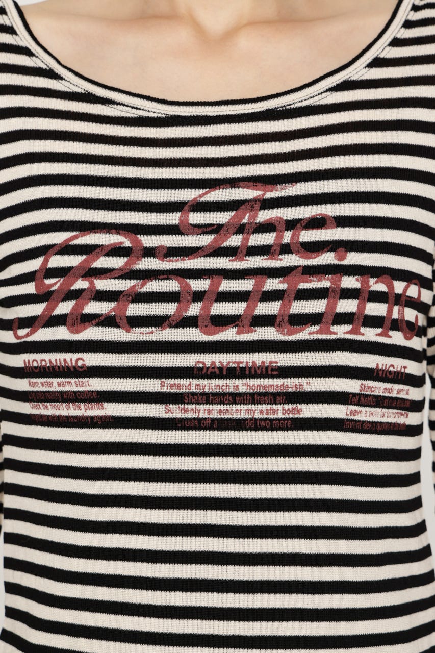 BORDER LOGO Tシャツ M/BLK FREE