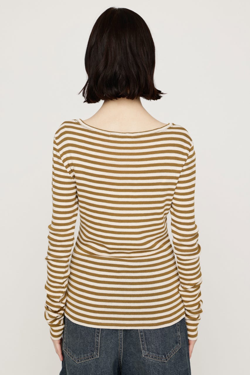 BORDER LOGO Tシャツ M/YEL FREE