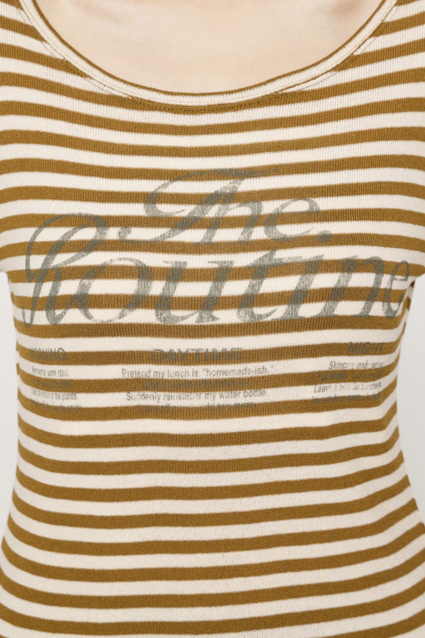 BORDER LOGO Tシャツ M/YEL FREE