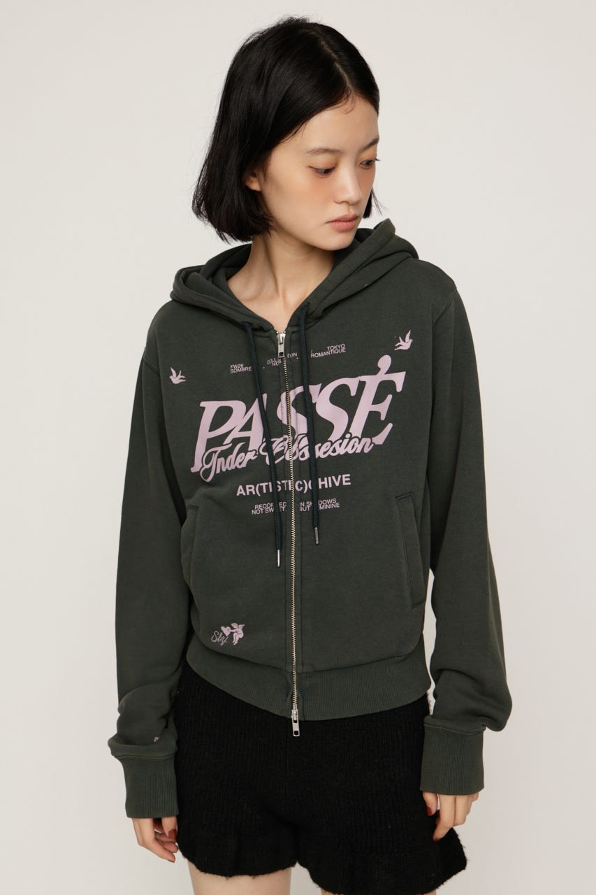 2 SIZE LOGO HOODIE L/BLK 2