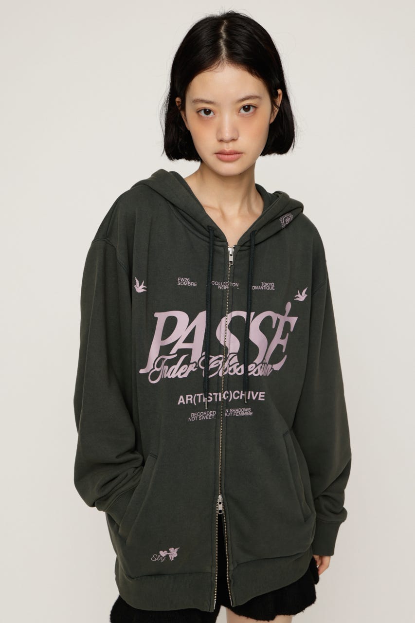 2 SIZE LOGO HOODIE L/BLK 2