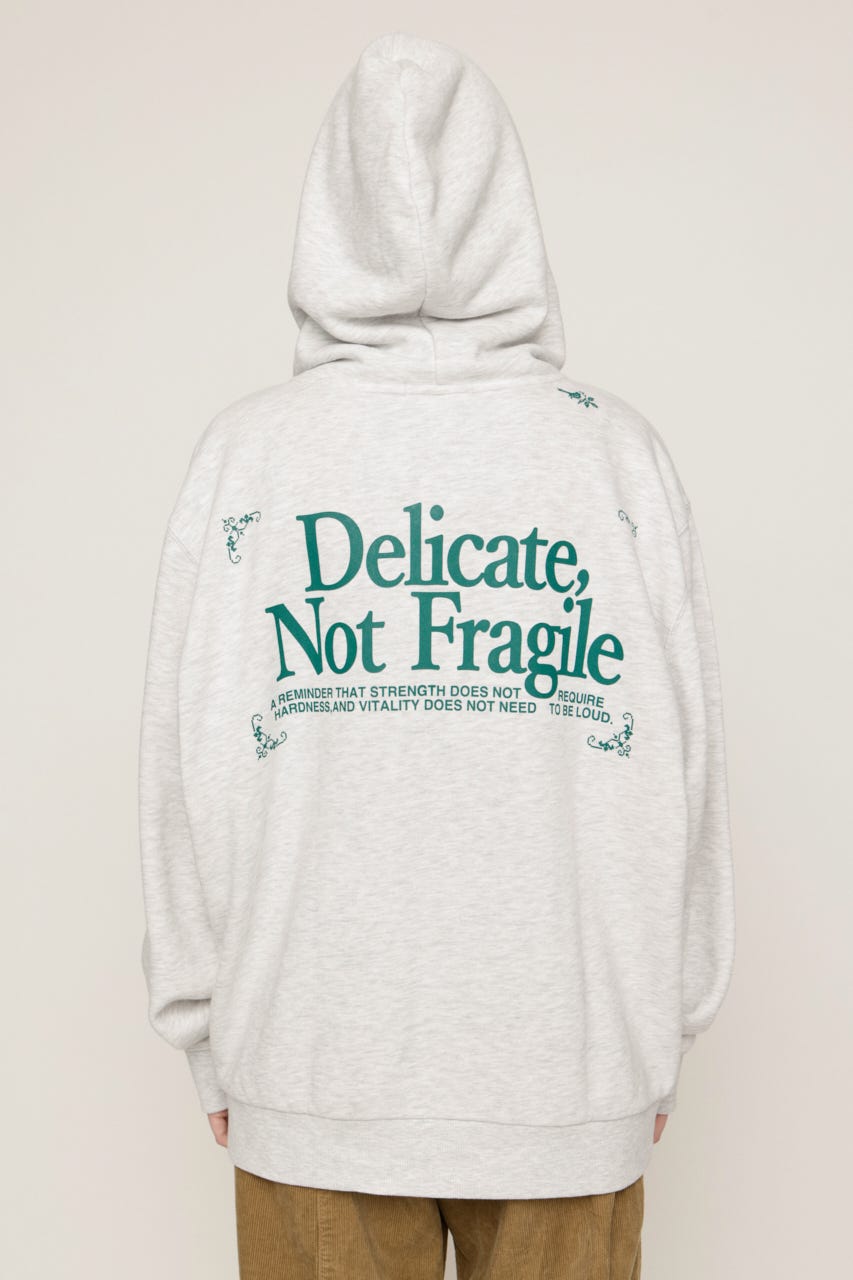 2 SIZE LOGO HOODIE M/WHT 1