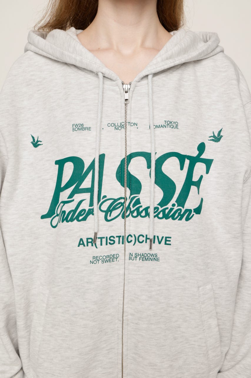 2 SIZE LOGO HOODIE M/WHT 1