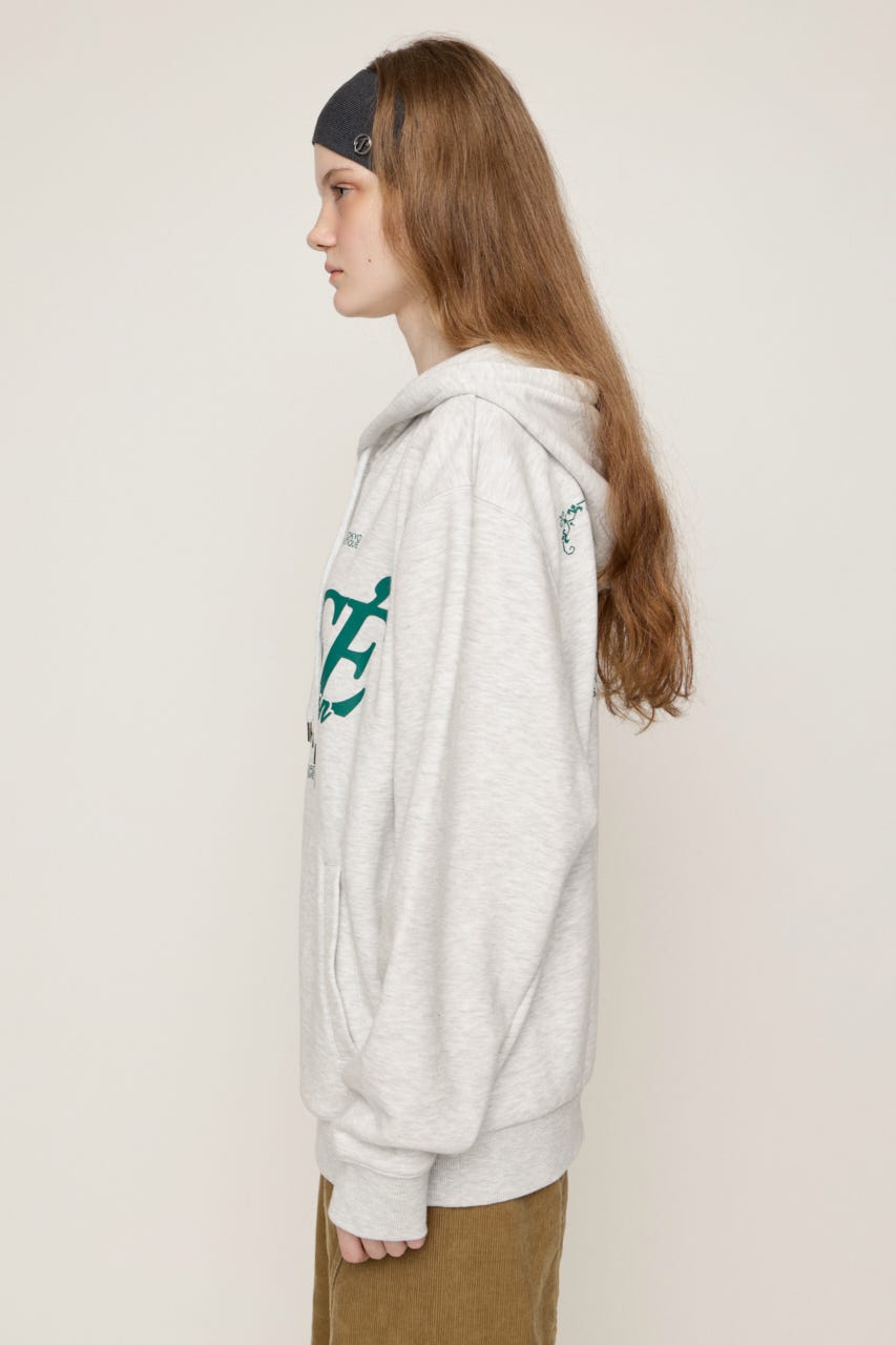 2 SIZE LOGO HOODIE M/WHT 1