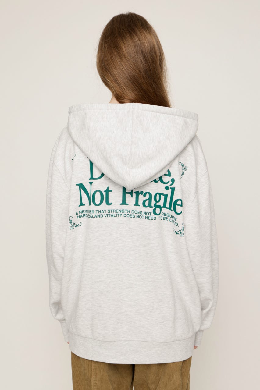 2 SIZE LOGO HOODIE M/WHT 1