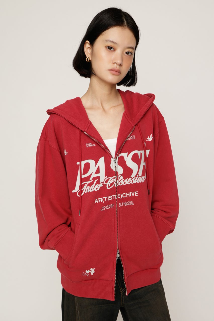 2 SIZE LOGO HOODIE RED 2