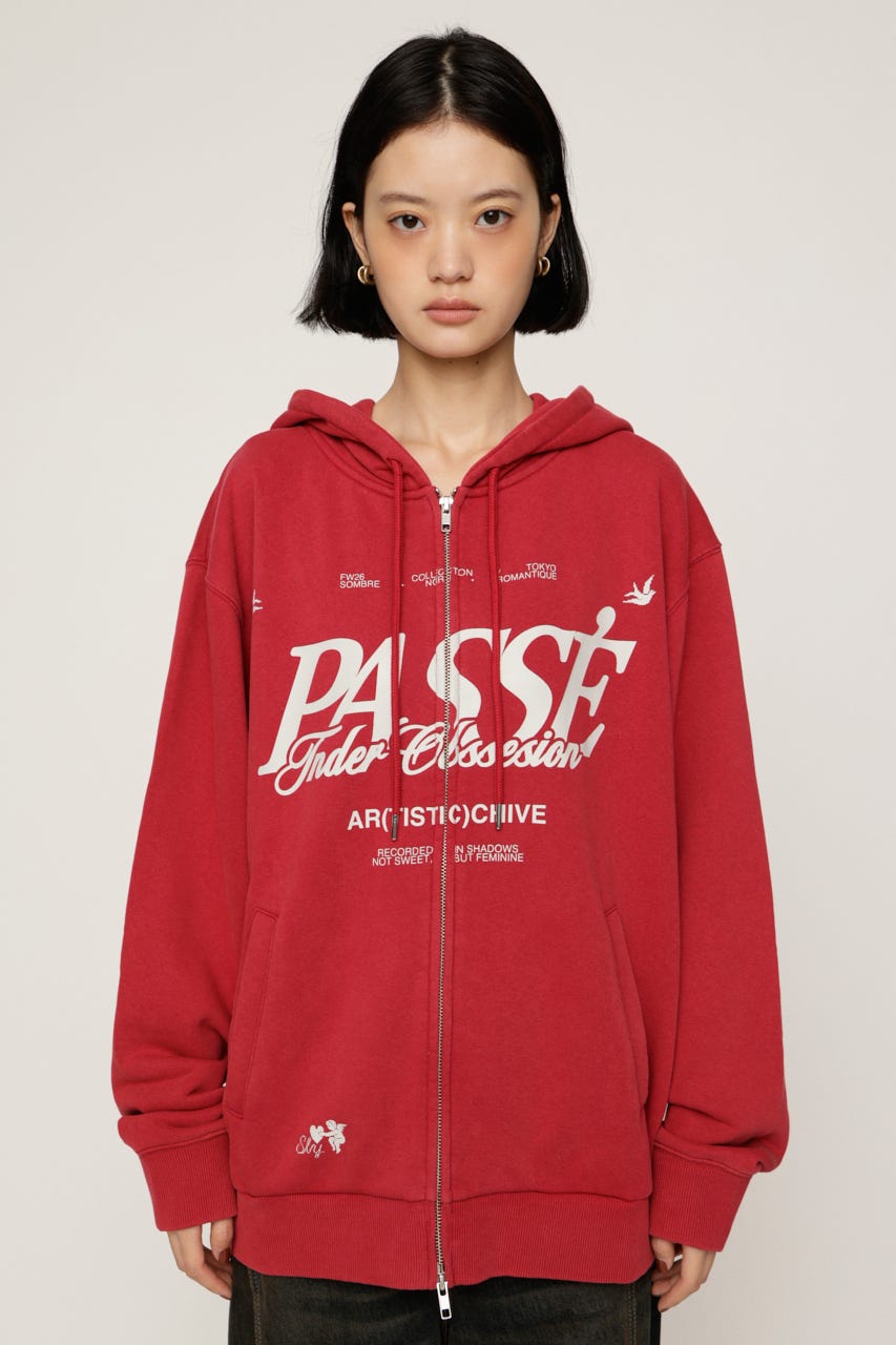 2 SIZE LOGO HOODIE RED 2