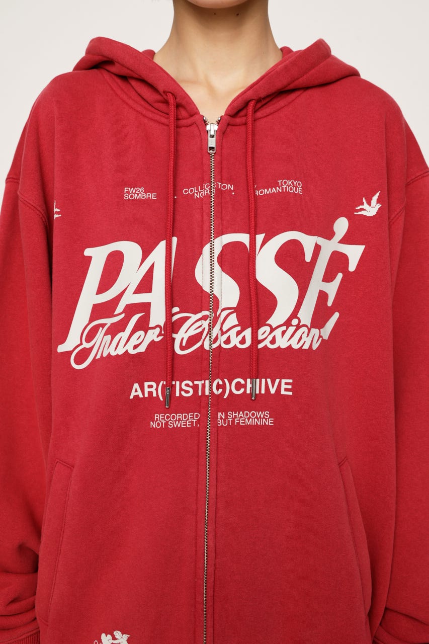 2 SIZE LOGO HOODIE RED 2