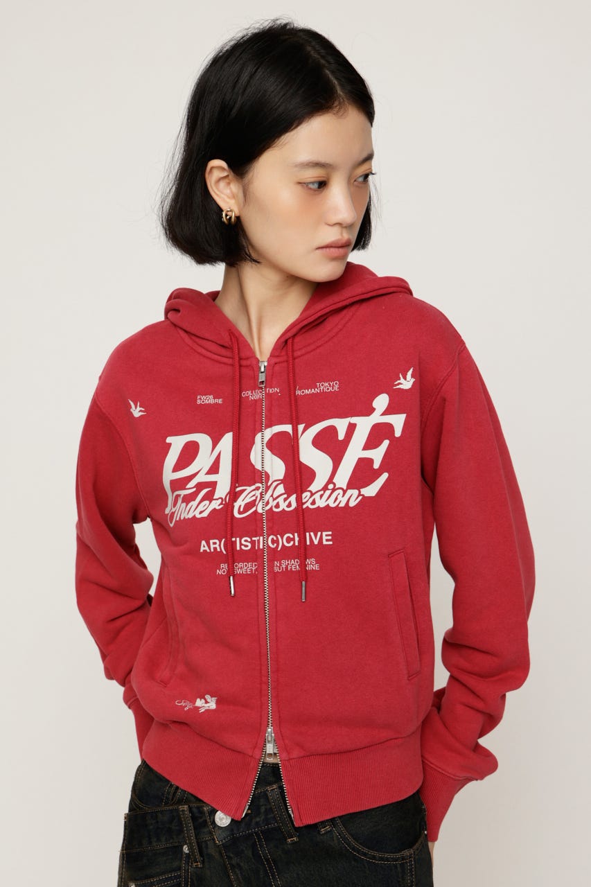 2 SIZE LOGO HOODIE RED 2