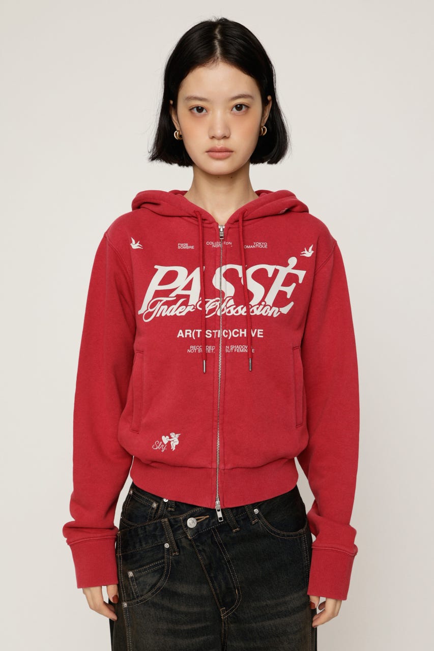 2 SIZE LOGO HOODIE RED 2