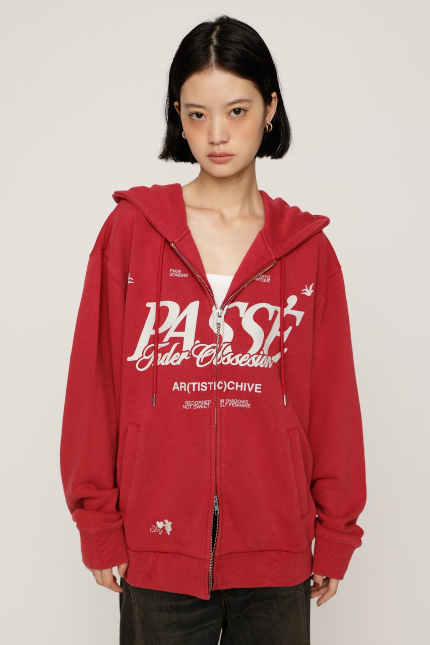 2 SIZE LOGO HOODIE RED 2
