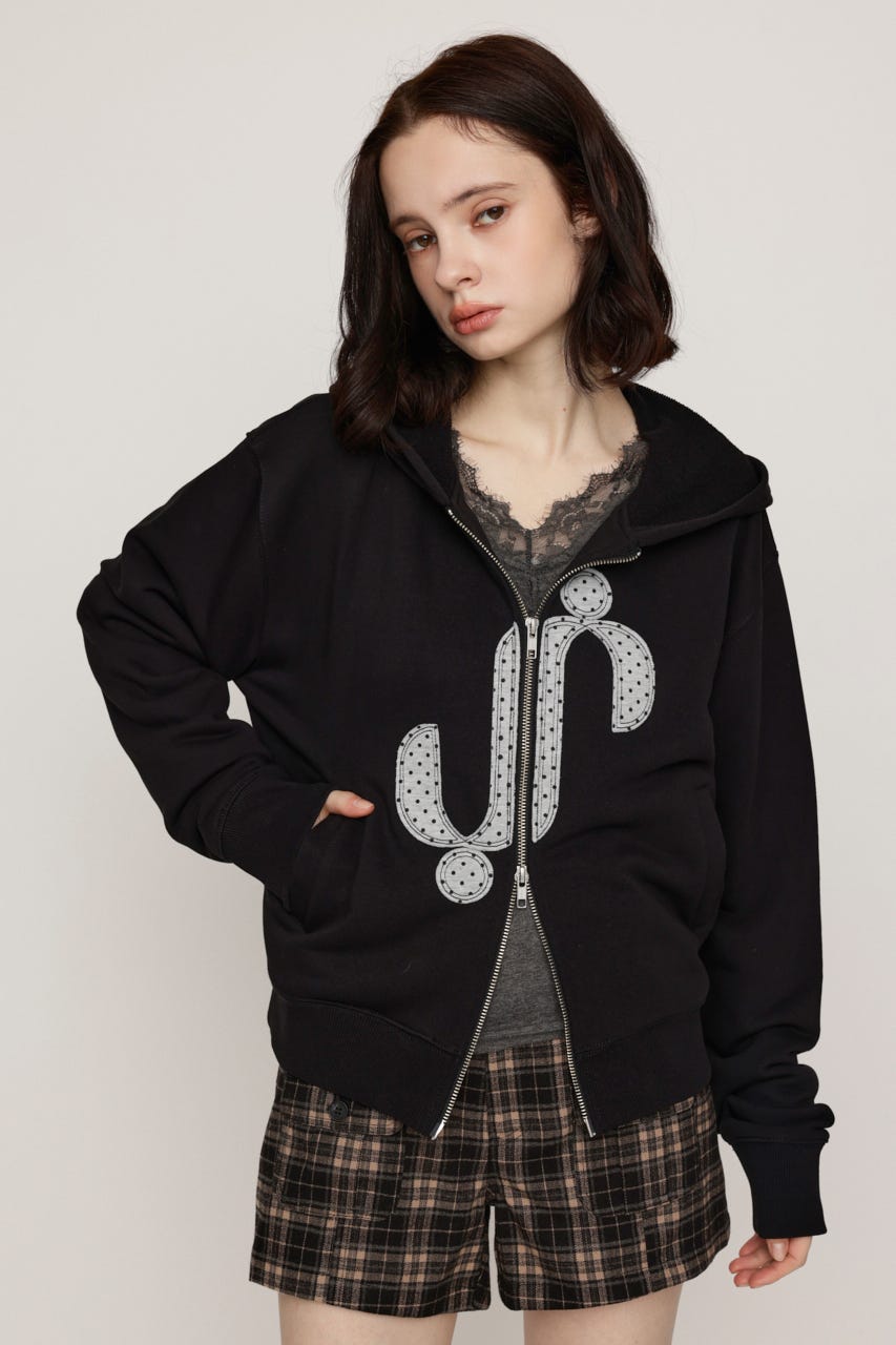 S. PATCHED HOODIE パーカー BLK FREE