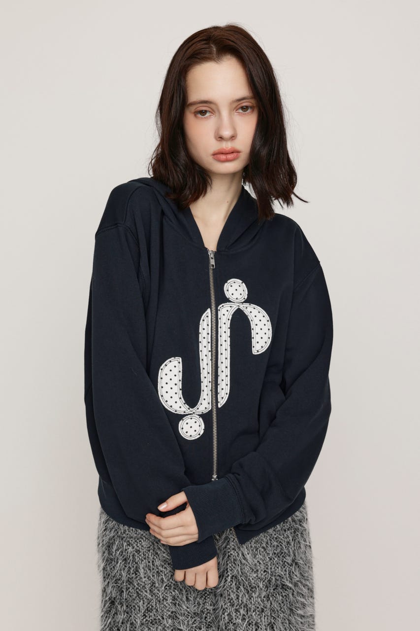 S. PATCHED HOODIE パーカー NVY FREE