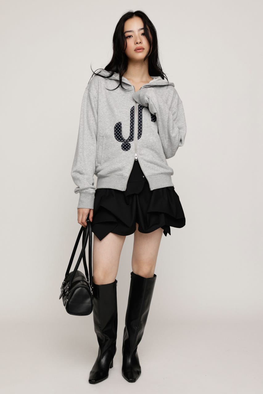 S. PATCHED HOODIE パーカー T.GRY FREE