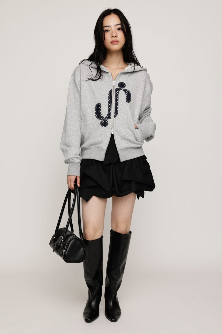 S. PATCHED HOODIE パーカー T.GRY FREE