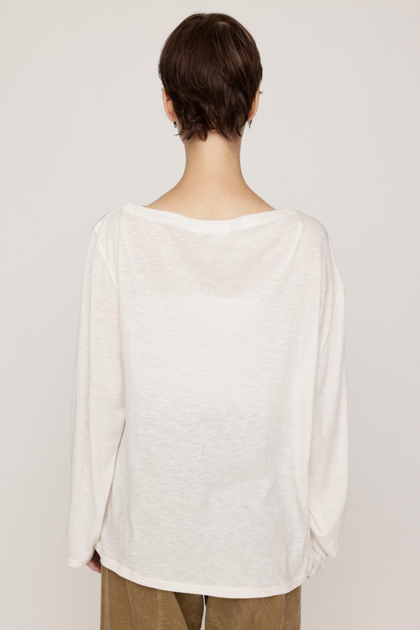 ONE SHOULDER PHOTO LOGO トップス O/WHT FREE