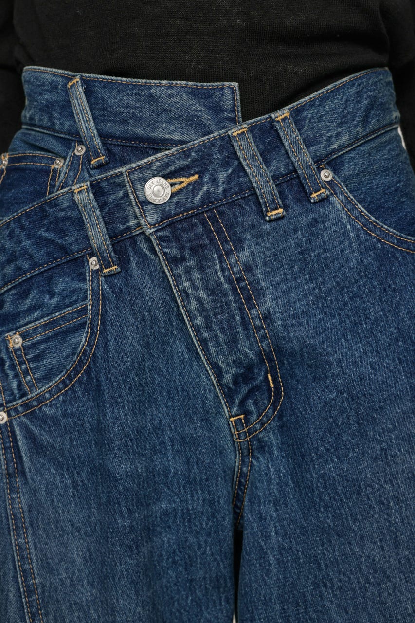 J／W SWITCHING WIDE STRAIGHT パンツ BLU 0