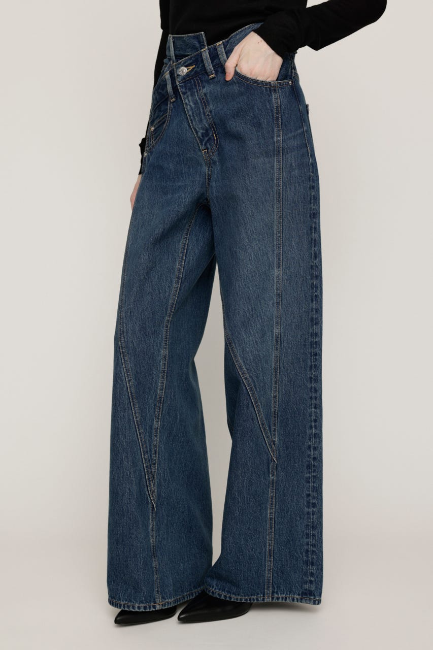 J／W SWITCHING WIDE STRAIGHT パンツ BLU 0