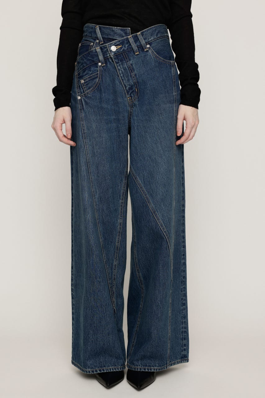 J／W SWITCHING WIDE STRAIGHT パンツ BLU 0