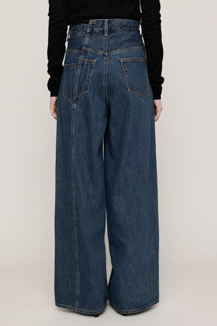 J／W SWITCHING WIDE STRAIGHT パンツ BLU 0