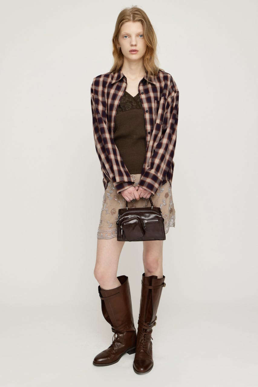【LIMITED ITEM】LOOSE CHECK シャツ M/ORG FREE