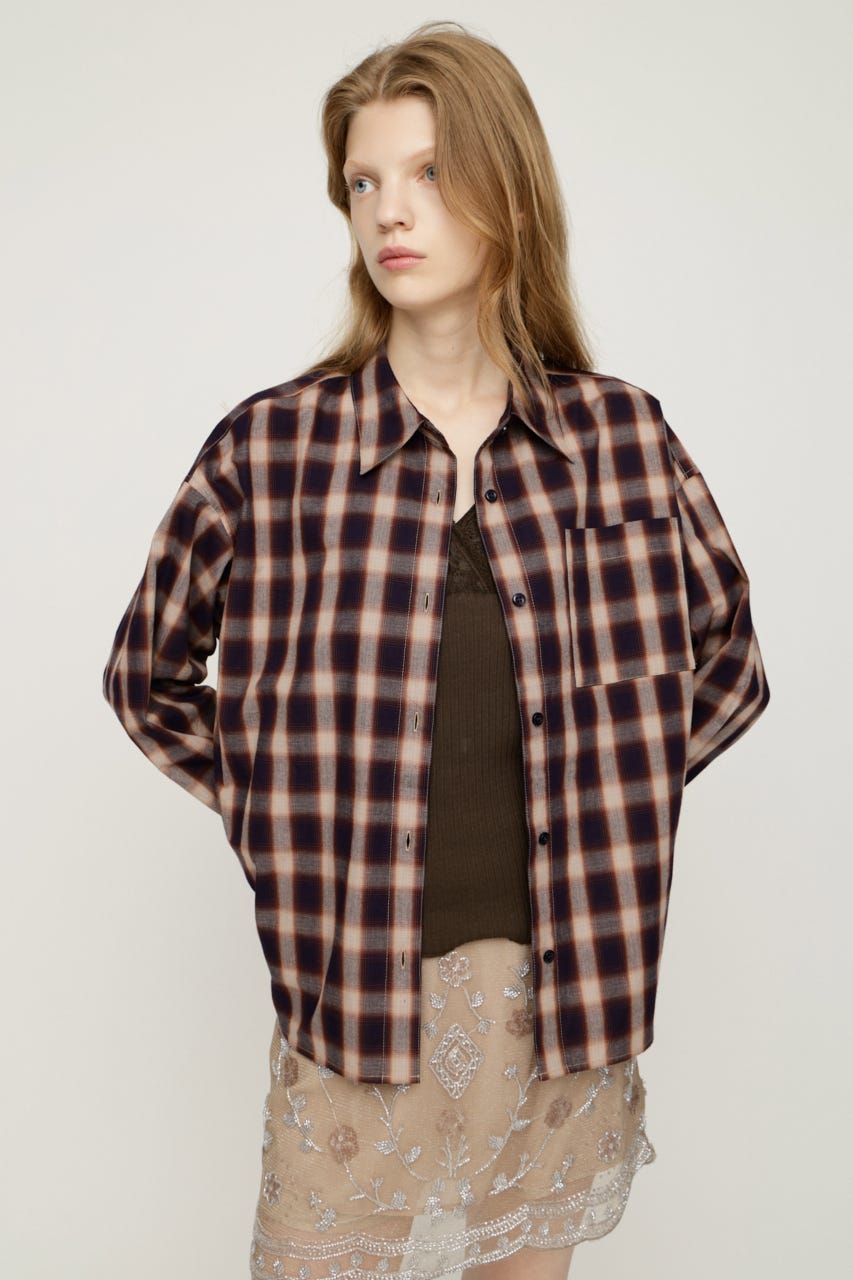 【LIMITED ITEM】LOOSE CHECK シャツ M/ORG FREE