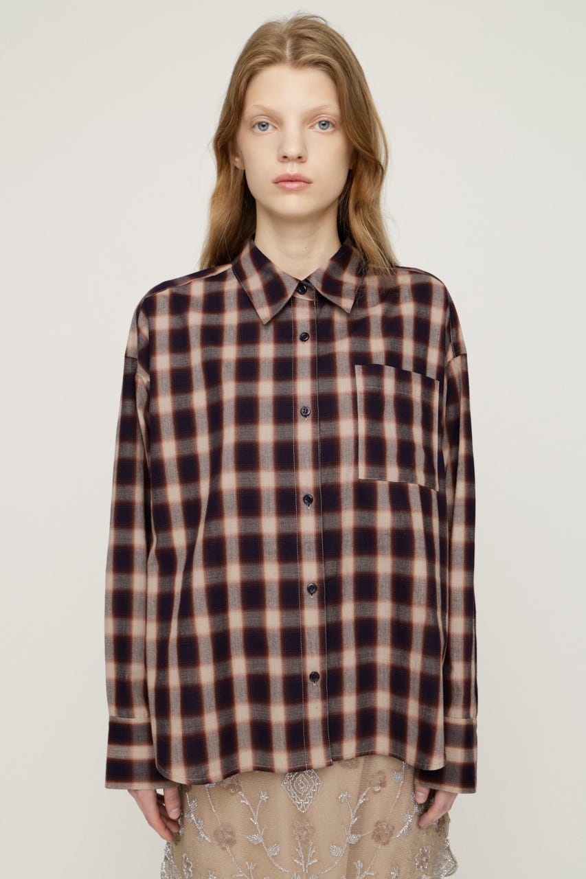【LIMITED ITEM】LOOSE CHECK シャツ M/ORG FREE