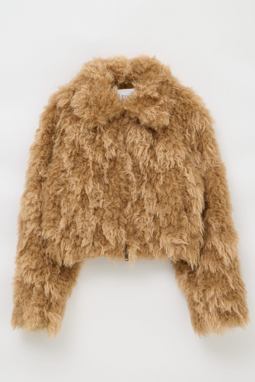 CURL F／FUR SHORT ブルゾン BEG FREE