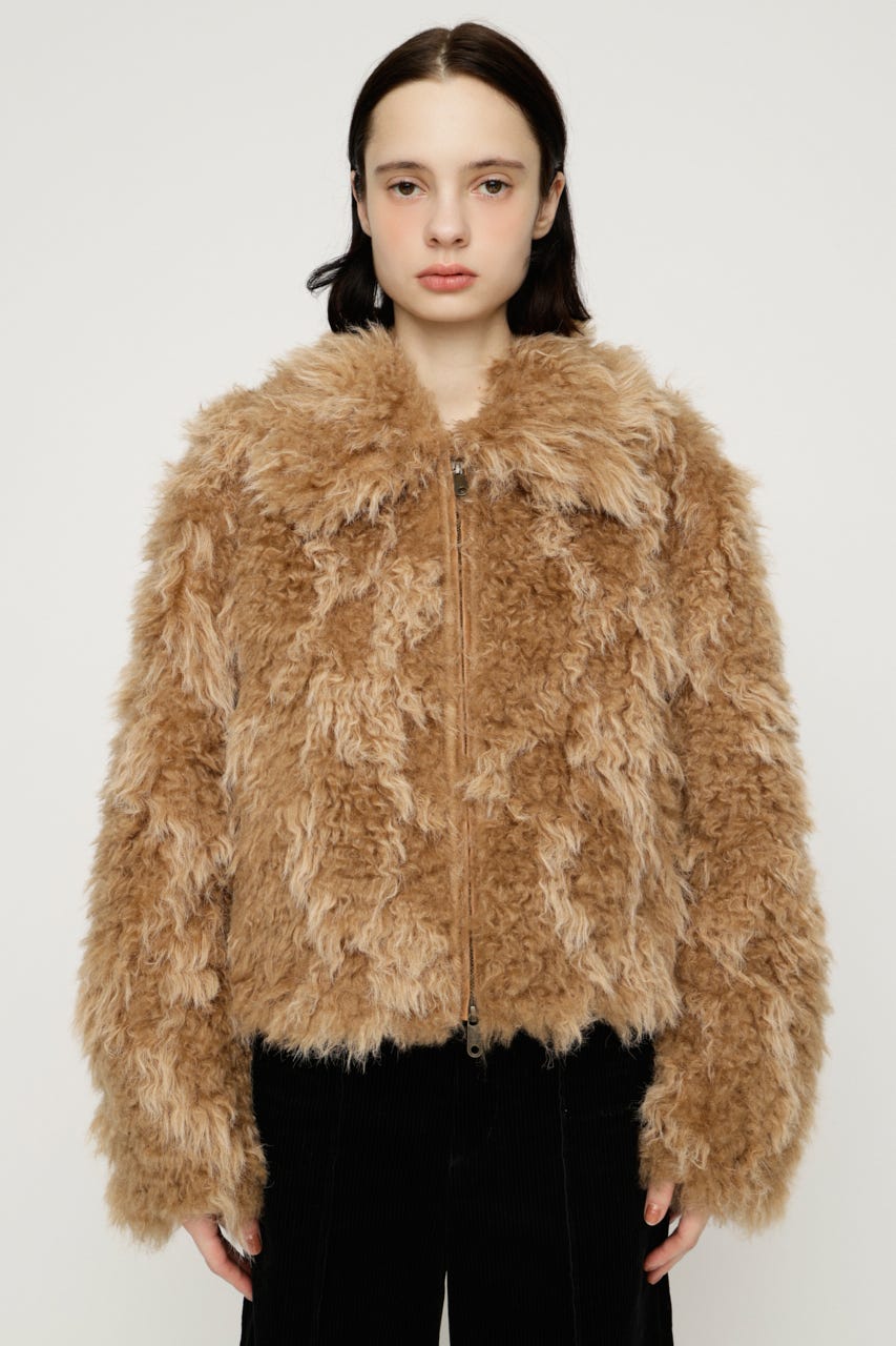 CURL F／FUR SHORT ブルゾン BEG FREE