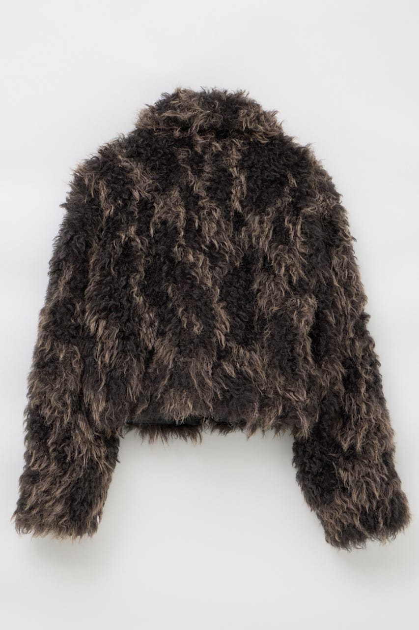 CURL F／FUR SHORT ブルゾン BLK FREE