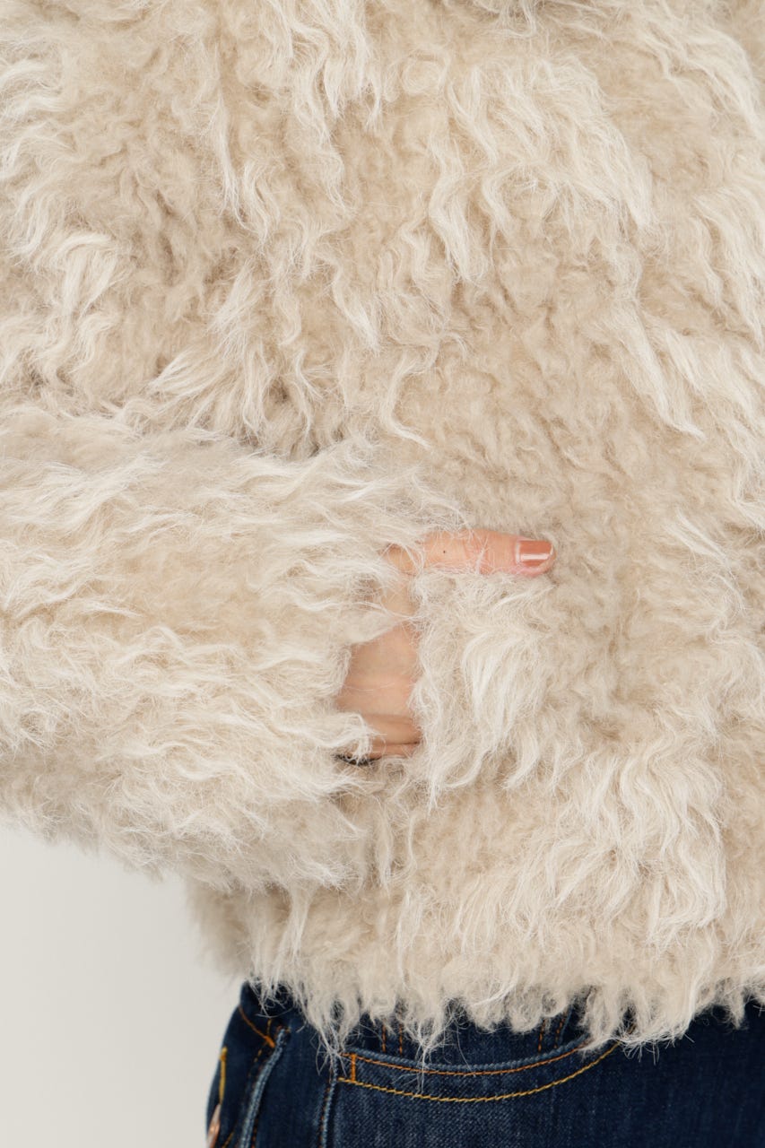 CURL F／FUR SHORT ブルゾン IVOY FREE