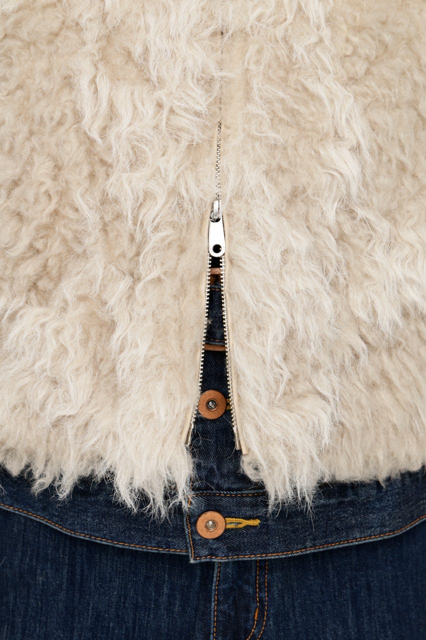 CURL F／FUR SHORT ブルゾン IVOY FREE