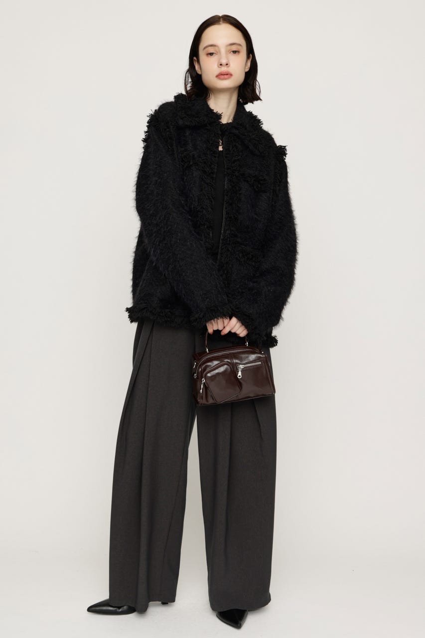 【AW PRE ORDER 第2弾】FLUFFY TWEED ジャケット BLK FREE
