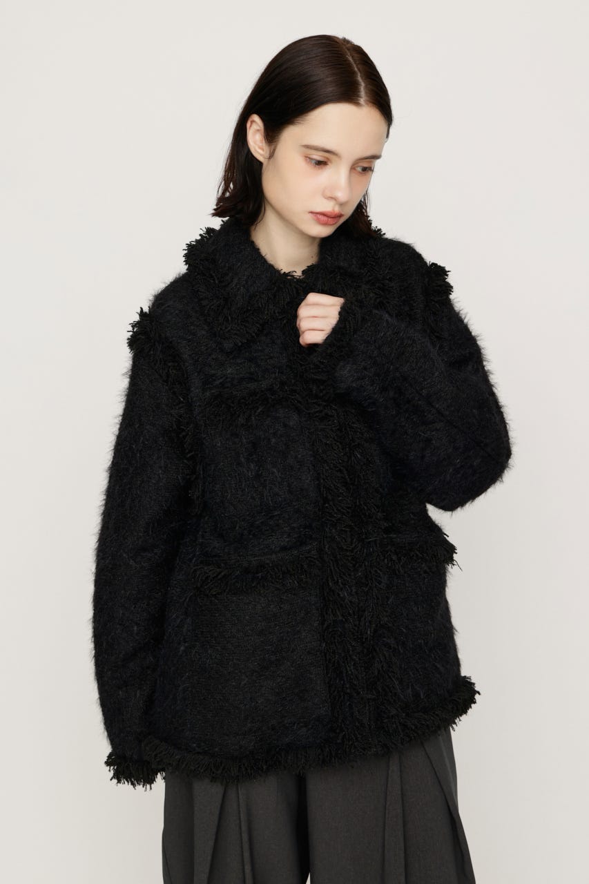 【AW PRE ORDER 第2弾】FLUFFY TWEED ジャケット BLK FREE