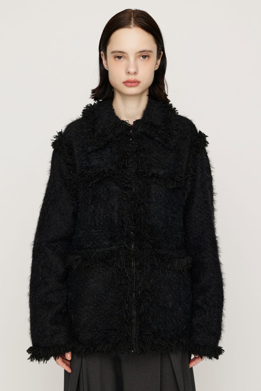 【AW PRE ORDER 第2弾】FLUFFY TWEED ジャケット BLK FREE