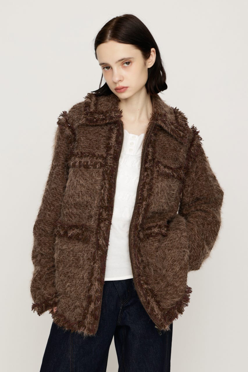【AW PRE ORDER 第2弾】FLUFFY TWEED ジャケット M/BRN FREE