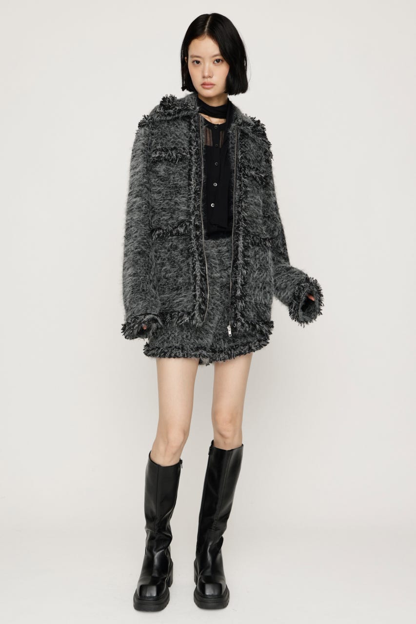 【AW PRE ORDER 第2弾】FLUFFY TWEED ジャケット M/GRY FREE