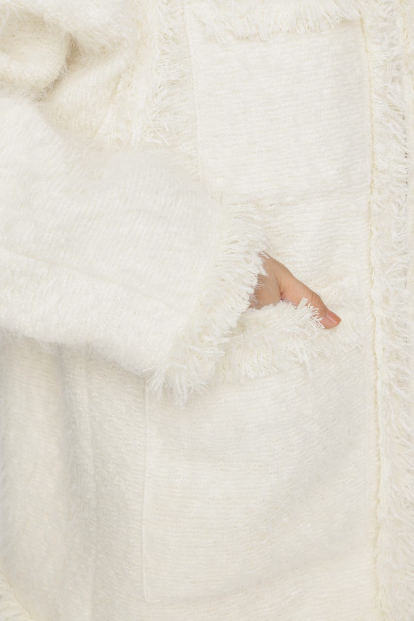 【AW PRE ORDER 第2弾】【LIMITED ITEM】FLUFFY TWEED ジャケット O/WHT FREE