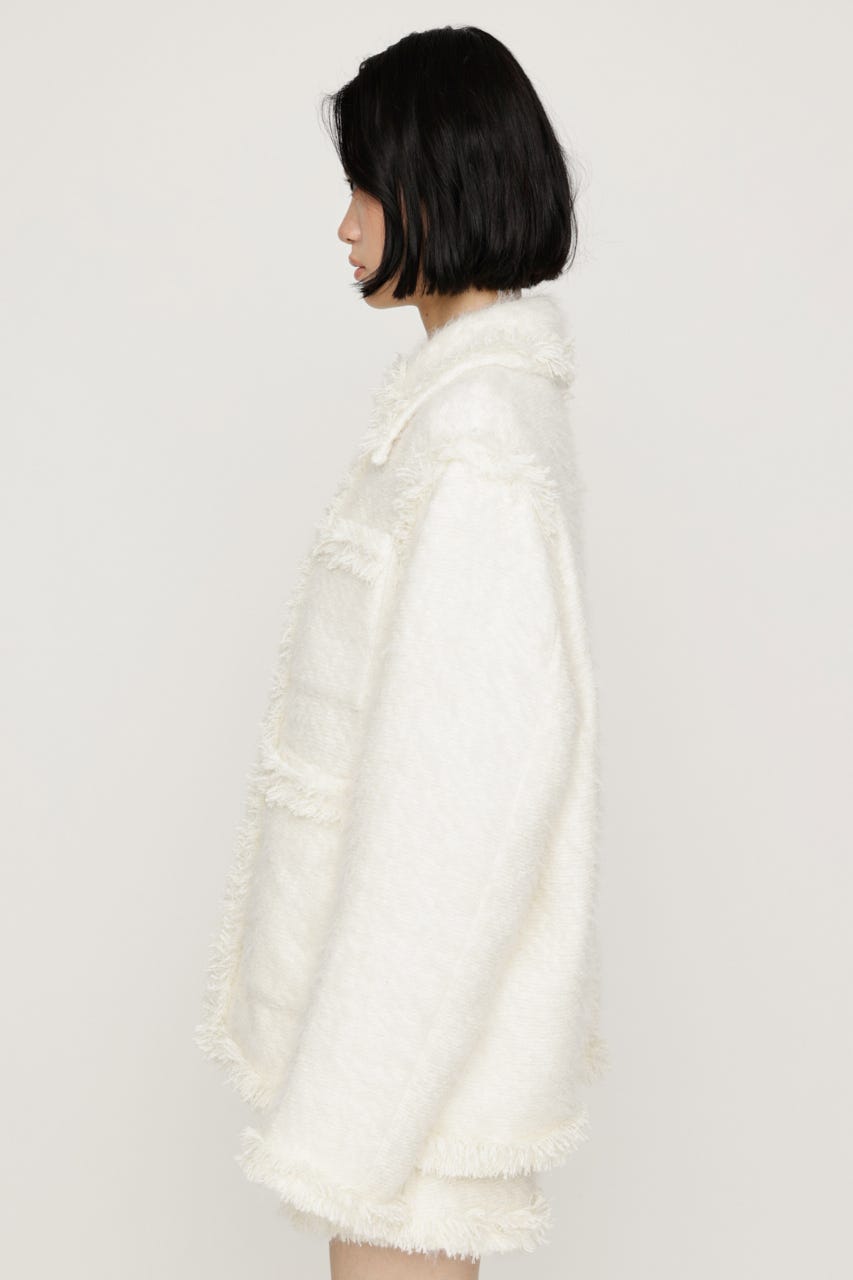 【AW PRE ORDER 第2弾】【LIMITED ITEM】FLUFFY TWEED ジャケット O/WHT FREE