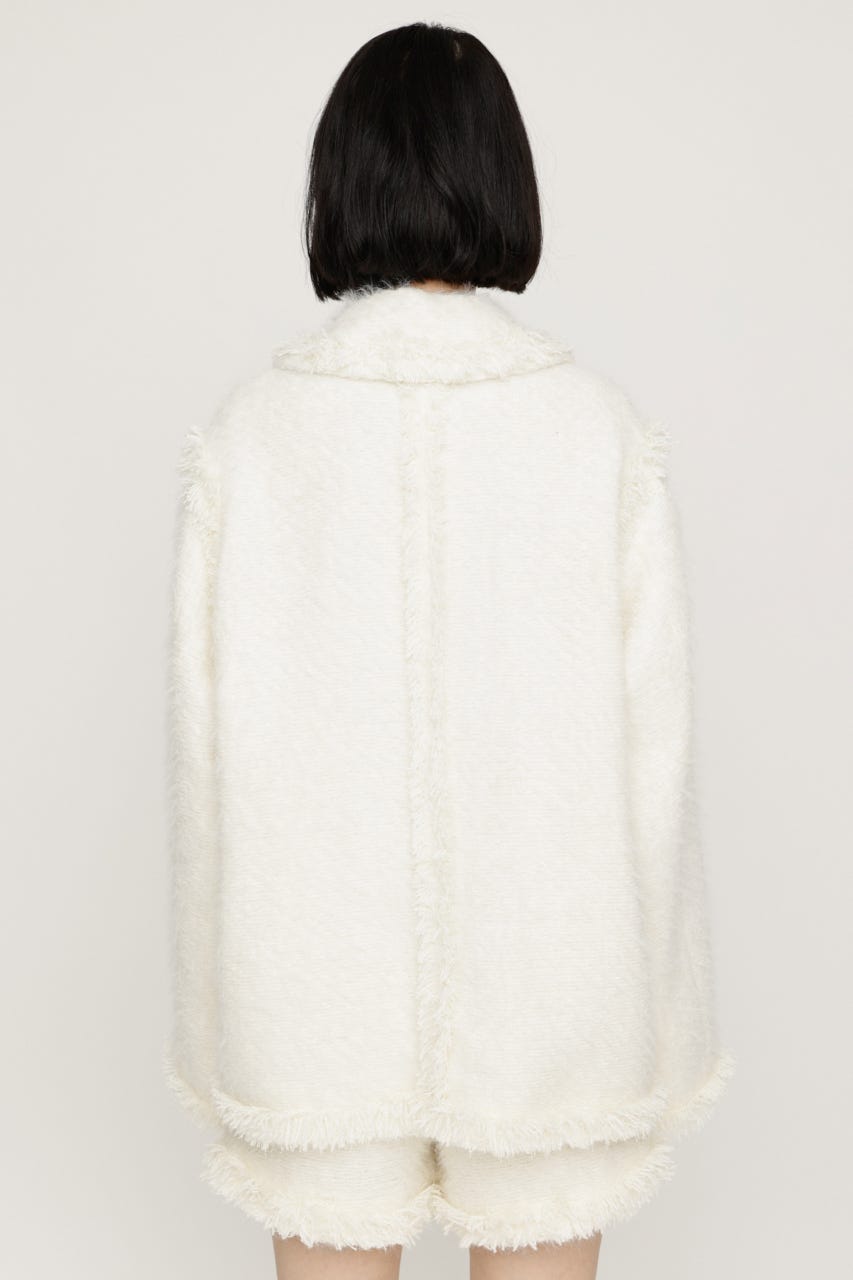 【AW PRE ORDER 第2弾】【LIMITED ITEM】FLUFFY TWEED ジャケット O/WHT FREE