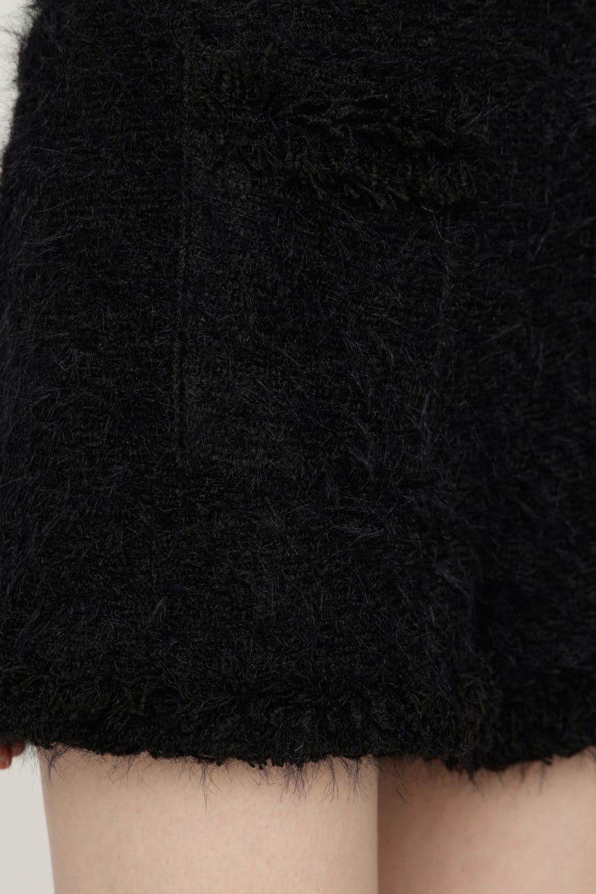 【AW PRE ORDER 第2弾】FLUFFY TWEED ショートパンツ BLK 1