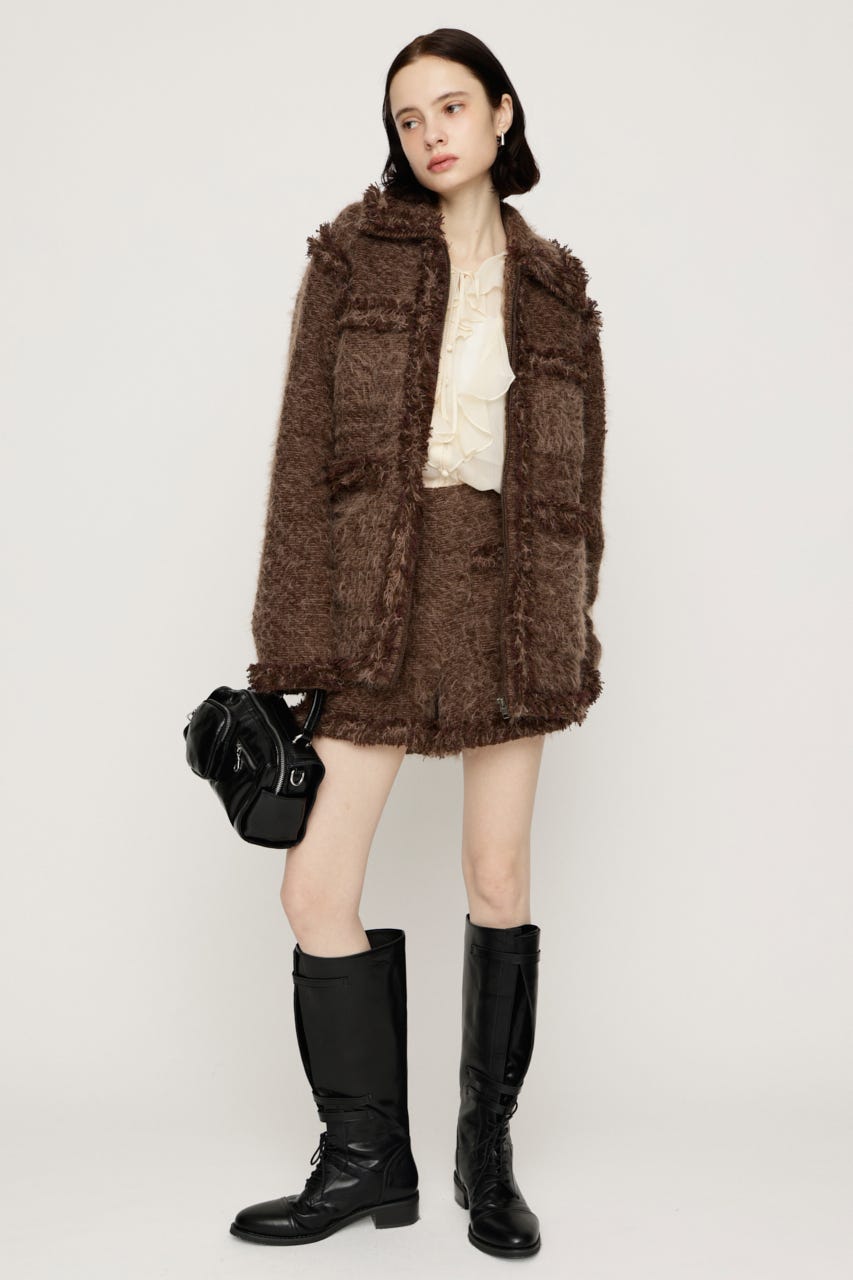 【AW PRE ORDER 第2弾】FLUFFY TWEED ショートパンツ M/BRN 1