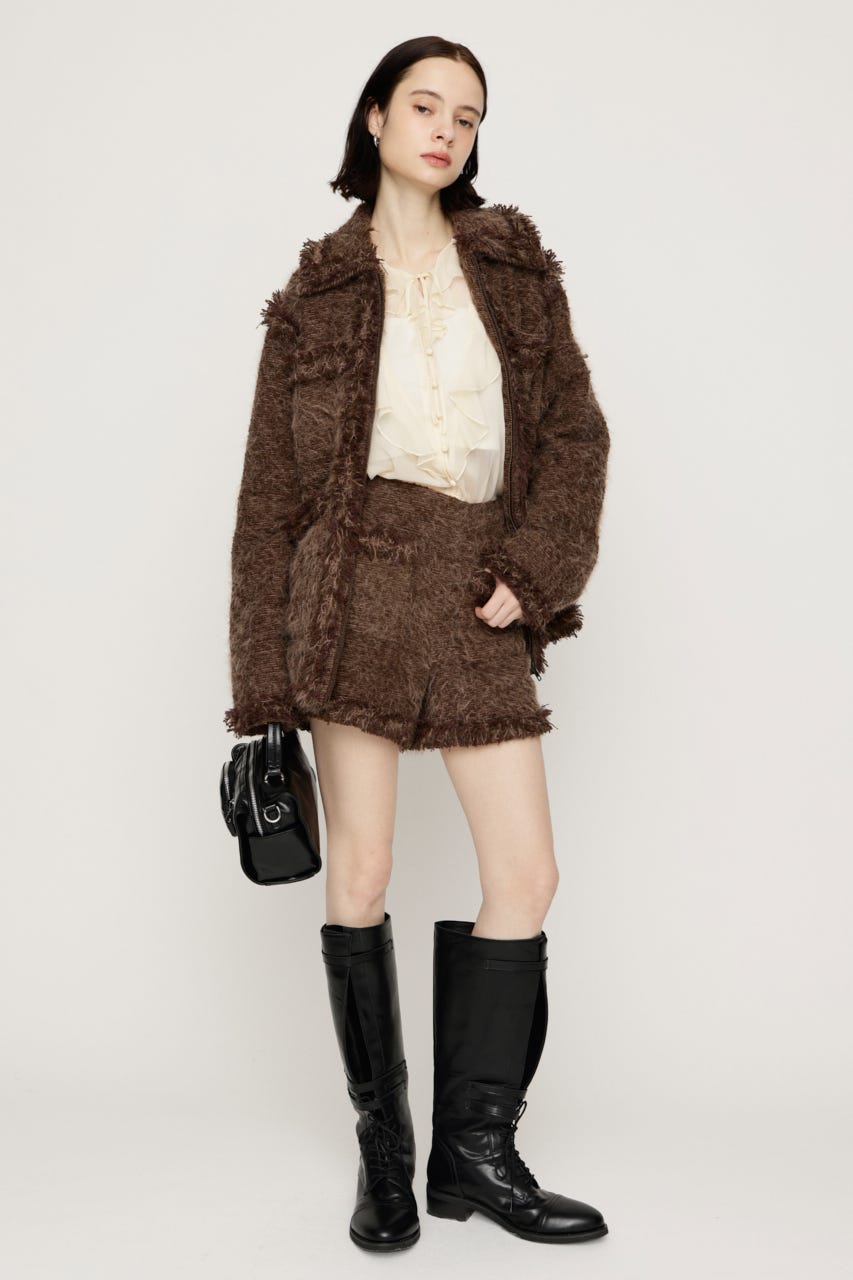 【AW PRE ORDER 第2弾】FLUFFY TWEED ショートパンツ M/BRN 1