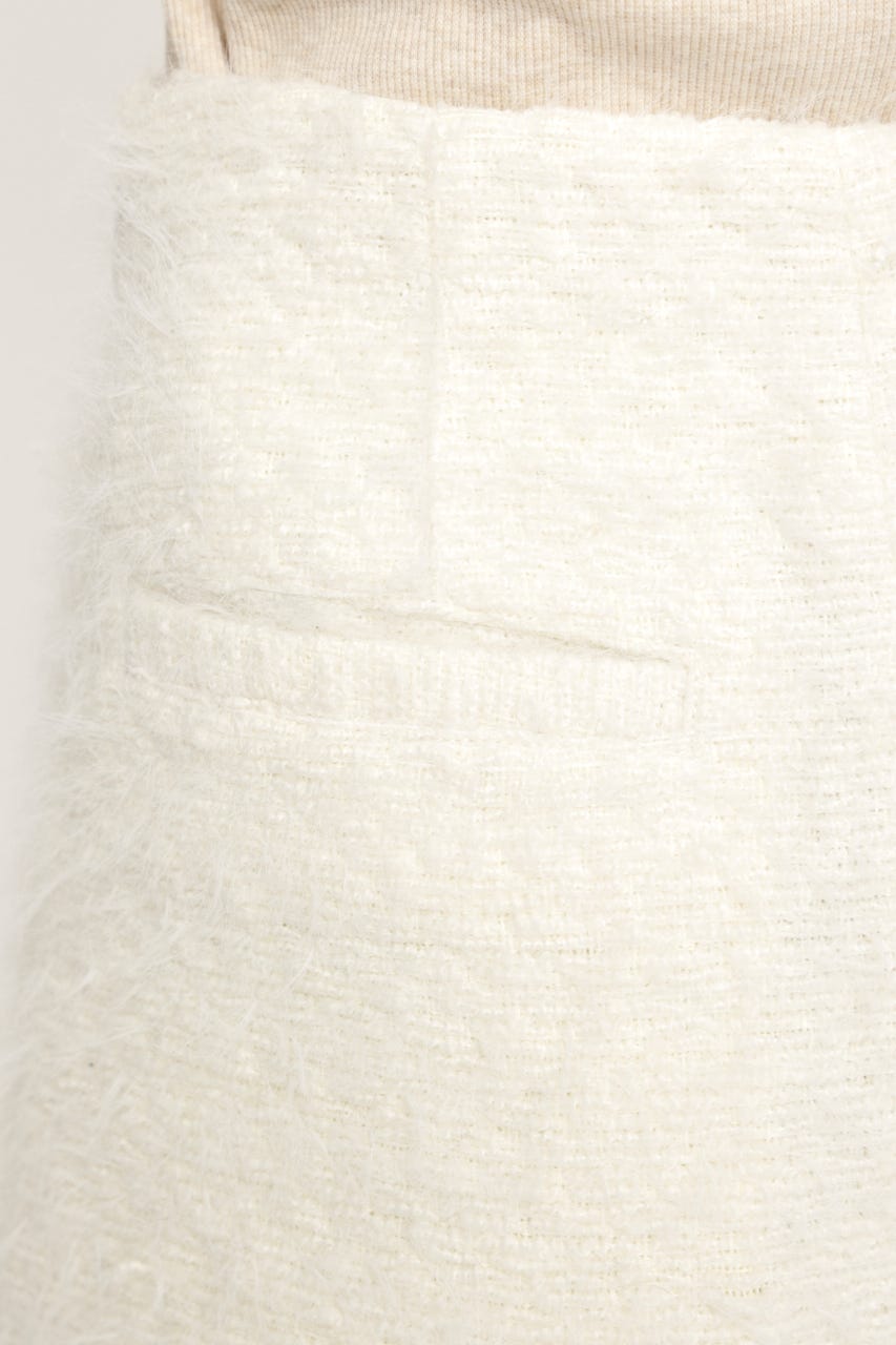 【AW PRE ORDER 第2弾】【LIMITED ITEM】FLUFFY TWEED ショートパンツ O/WHT 2