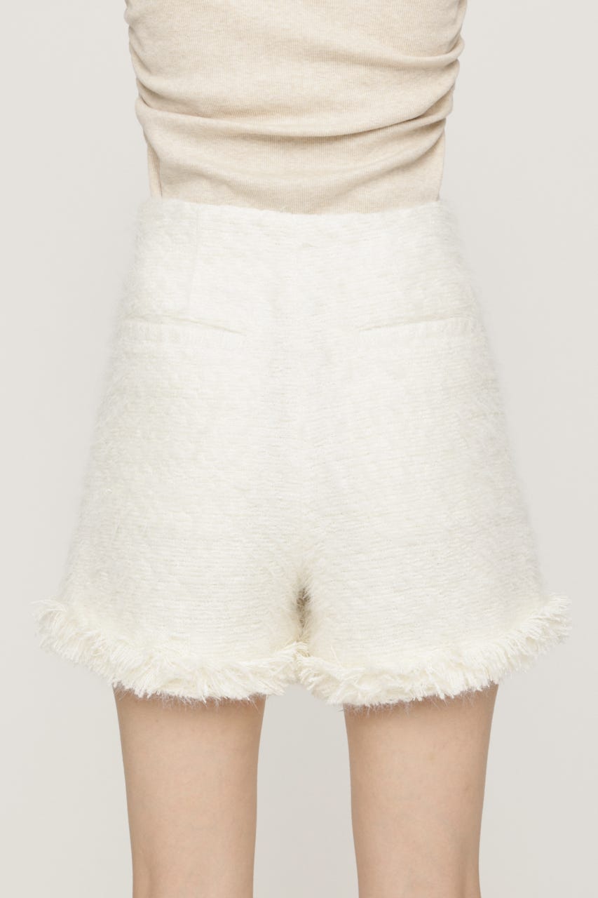 【AW PRE ORDER 第2弾】【LIMITED ITEM】FLUFFY TWEED ショートパンツ O/WHT 2