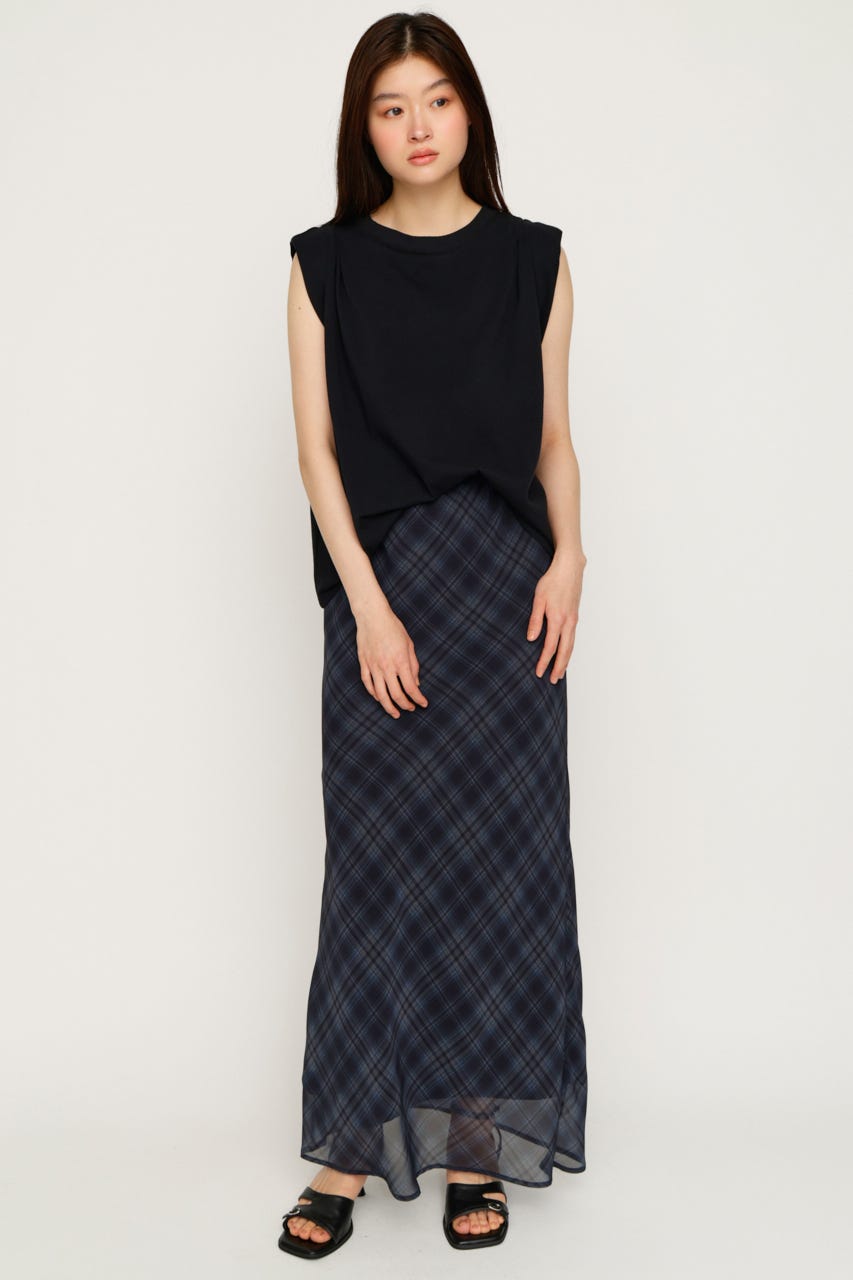 ROLL UP TUCK トップス BLK FREE