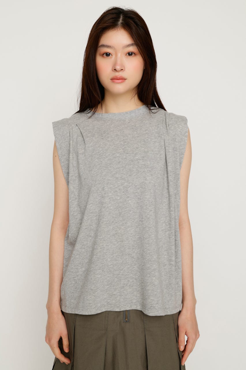 ROLL UP TUCK トップス T.GRY FREE