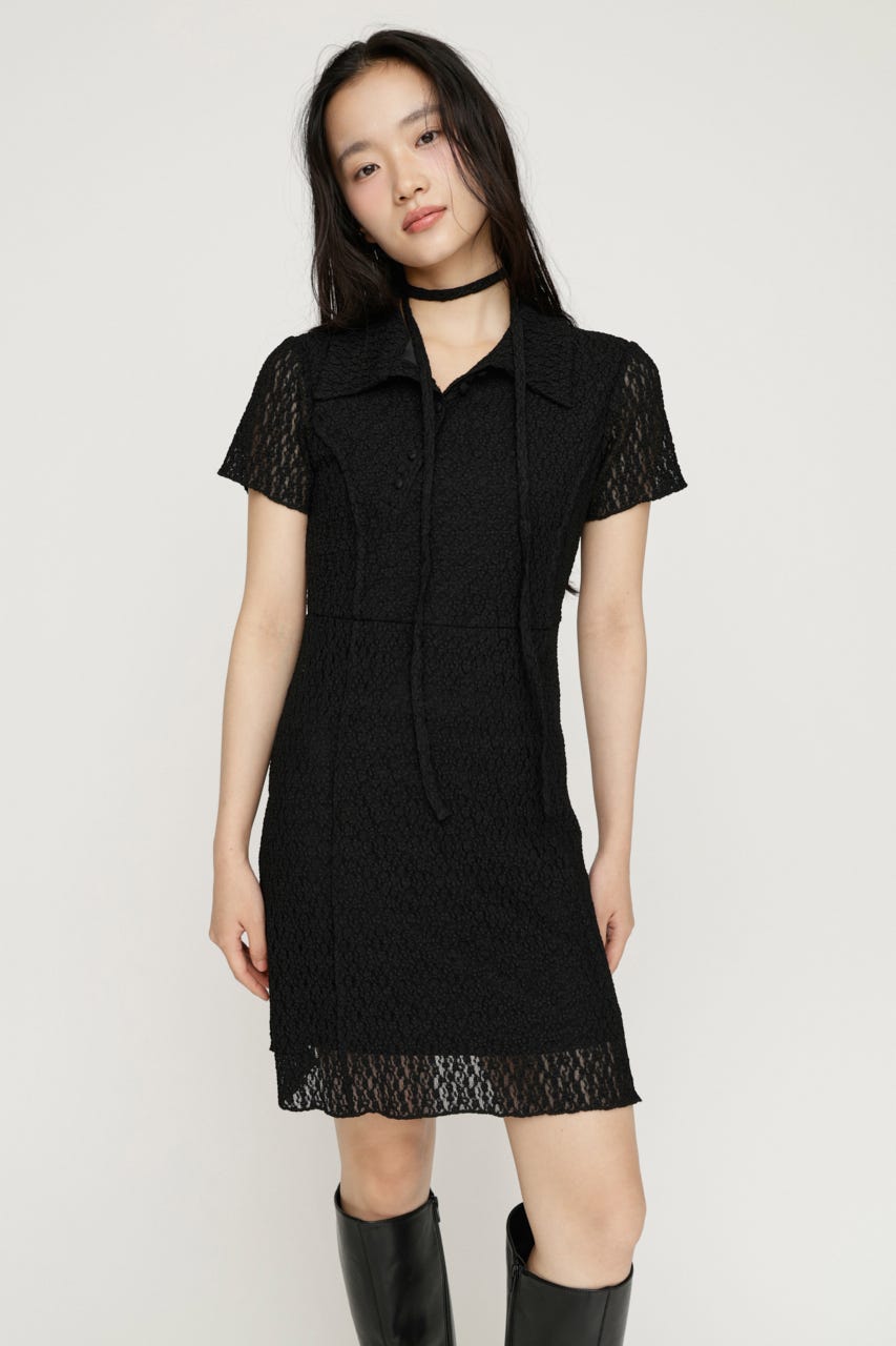 CUT JQ SHORT ワンピース BLK 1